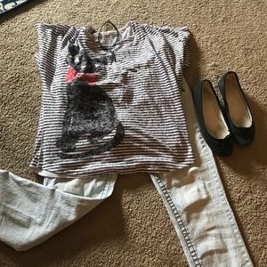 Black cat blouse